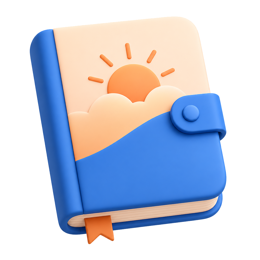 3D morning plan icon